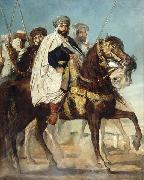 Theodore Chasseriau Caliph of Constantinople and Chief of the Haractas, Followed by his Escort Spain oil painting artist